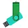Флеш накопитель USB 2.0 Twister Сolor Mix 16GB, пластик Софт Тач/металл, бирюзовый/зеленый_БИРЮЗОВЫЙ 13