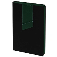Ежедневник Bookmark, недатированный, черный с зеленым
