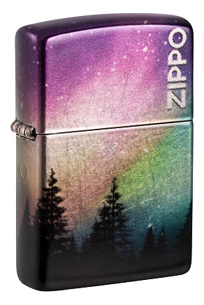 Зажигалка ZIPPO Colorful Sky с покрытием 540 Tumbled Chrome, латунь/сталь, разно