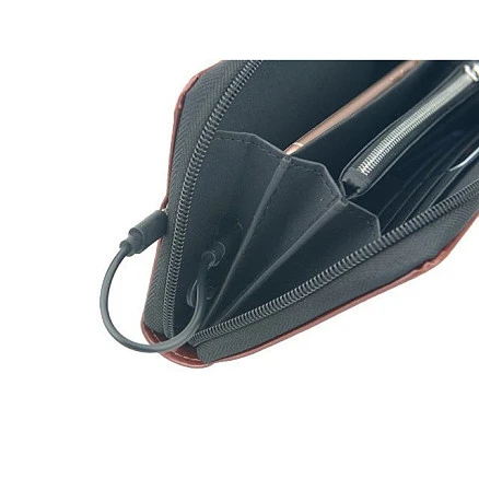 Кошелек Pierre Cardin с power bank 4000 mAh, серый, полиуретан, в подарочной коробке
