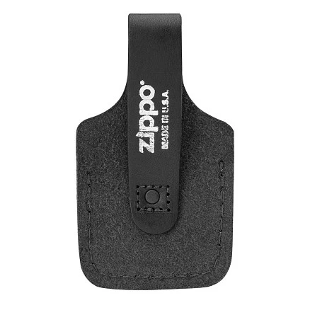 Чехол ZIPPO для широкой зажигалки, с отверстием для большого пальца, натуральная кожа, чёрный