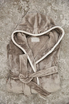 Банный халат VINGA Louis из rPET GRS, L-XL, унисекс, 350 г/м²