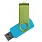 Флеш накопитель USB 2.0 Twister Сolor Mix 16GB, пластик Софт Тач/металл, голубой/светло-зеленый_ГОЛУБОЙ 10