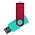 Флеш накопитель USB 2.0 Twister Сolor Mix 16GB, пластик Софт Тач/металл, бирюзовый/красный_бирюзовый 5
