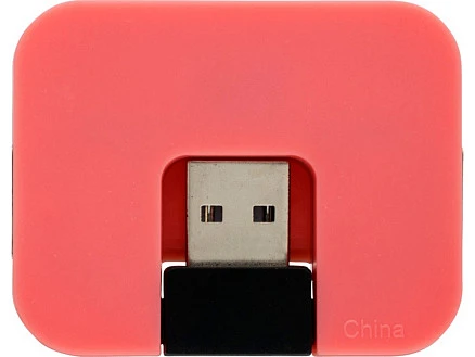 USB Hub Gaia на 4 порта, розовый
