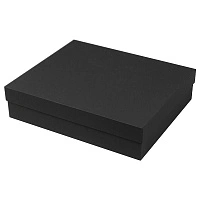 Коробка подарочная Solution Superior Alfa Soft Touch,  33,3*28,2*8 см, цвет черный, черный ложемент (под индивидуальную вырубку)