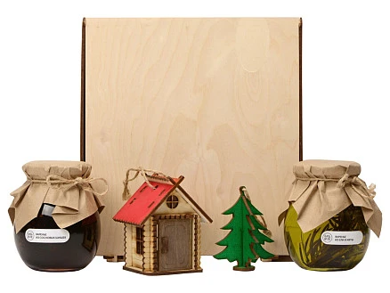 Подарочный набор Decoration Deluxe с двумя видами варенья, натуральный