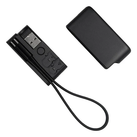 Кабель зарядный выдвижной USB Ultra Link  60W 3-в-1 на Lightning, Micro-USB, Type-C «U50» 2,4 A, Quick Charge в пластиковом футляре, черный