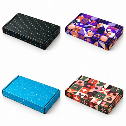 Коробка - самолет с полноцветной запечаткой Кейс, 180х150х30 мм
