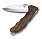 Нож охотника VICTORINOX Hunter Pro Wood 130 мм, 2 функции, с фиксатором, рукоять из орехового дерева_КОРИЧНЕВЫЙ