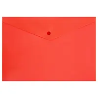 Папка-конверт Workmate А4 с кнопкой, плотность 180 мкр, красный