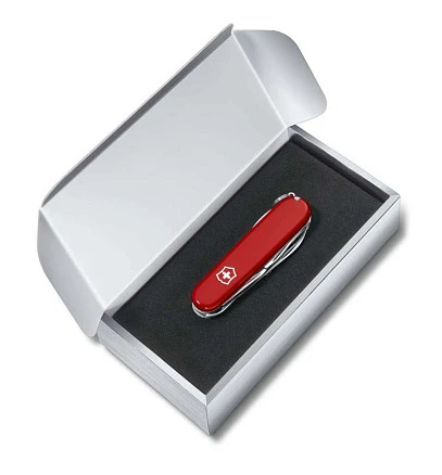 Подарочная коробка VICTORINOX для ножей 84-91 мм толщиной до 5 уровней, картонная, серебристая