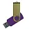 Флеш накопитель USB 2.0 Twister Сolor Mix 16GB, пластик Софт Тач/металл, фиолетовый/оливковый_ФИОЛЕТОВЫЙ 11