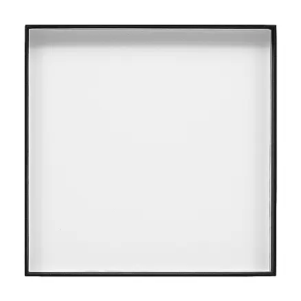 Коробка подарочная, размер 18*18*2 см, Solution Superior Linen, черная,  бежевый ложемент под ручку и прямоугольный предмет