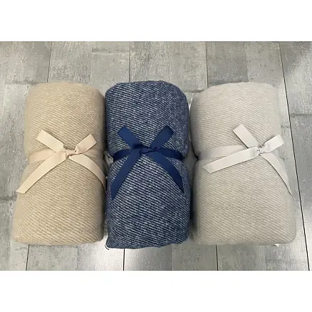 Плед акриловый Super Soft Nature размер 120*160 см, темно-синий, плотность 450гр/м2