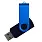 Флеш накопитель USB 2.0 Twister Сolor Mix 16GB, пластик Софт Тач/металл, черный/синий_ЧЕРНЫЙ 9