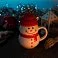 Кружка SNOWMAN с крышкой, белый с красным, 380мл, фарфор, силикон small_img_4