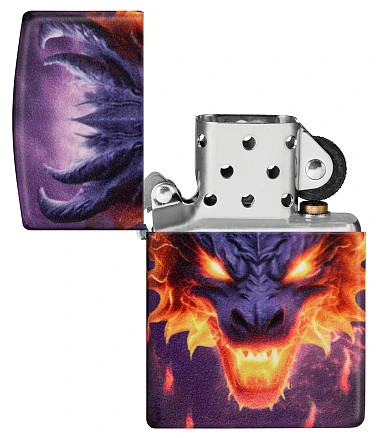 Зажигалка ZIPPO Glowing Dragon с покрытием Glow In The Dark Green, латунь/сталь, разно