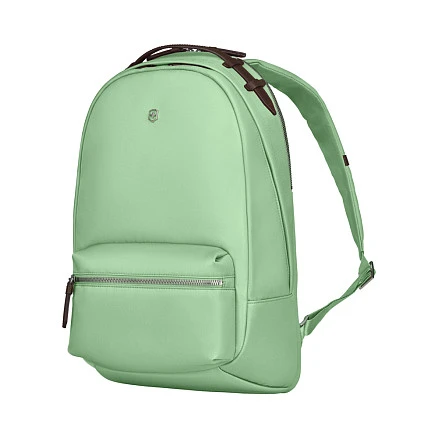 Рюкзак VICTORINOX Victoria Classic Business Backpack, мятный, нейлон/кожа/микрозамша, 27x21x41 см