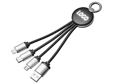 Кабель 3-в-1 с подсветкой лого Ion mini