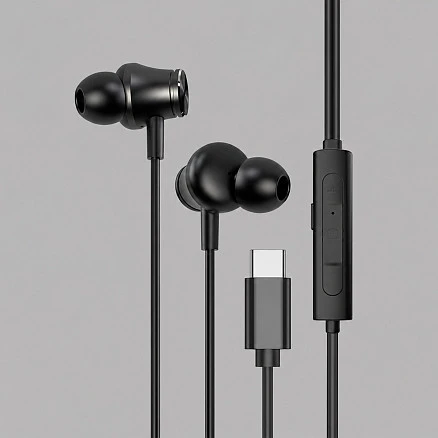 Стереогарнитура Stereo Aura ANC, USB-C, черный, Deppa