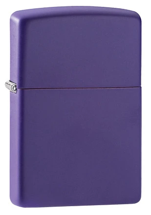 Зажигалка ZIPPO Classic с покрытием Purple Matte, латунь/сталь, фиолетовая, матовая, 38x13x57 мм