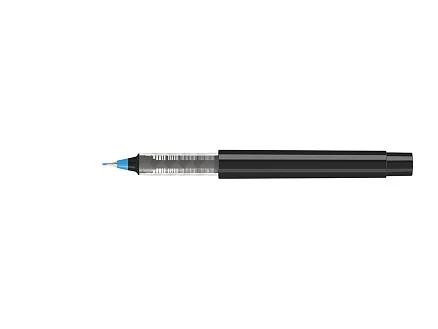 Капиллярная ручка в корпусе из переработанного материала rPET RECYCLED PET PEN PRO FL, черный с голубыми чернилами