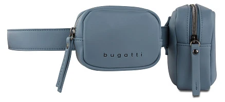 Сумка на пояс BUGATTI Almata, с кошельком, голубая, полиуретан, 29x5x13 см