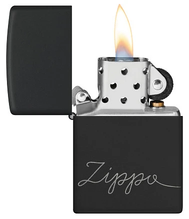 Зажигалка ZIPPO Classic с покрытием Black Matte, латунь/сталь, черная, матовая, 38x13x57 мм