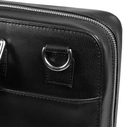 Портфель для ноутбука Stanford Leather из натуральной кожи,  черный