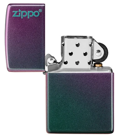 Зажигалка ZIPPO Classic с покрытием Iridescent, латунь/сталь, фиолетовая, матовая, 38x13x57 мм