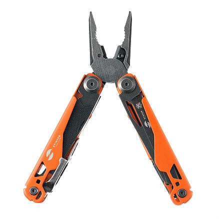 Мультитул Stinger, 107 х 19 мм, 19 функций, сталь, оранжевый корпус, стоунвош, в картонной коробке, в комплекте нейлоновый чехол