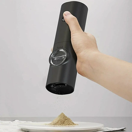 Набор из двух мельниц для соли и перца на подставке Salt & Pepper Set, пластик, черный