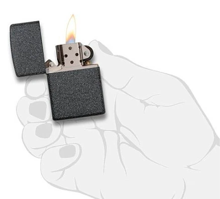 Зажигалка ZIPPO Classic с покрытием Iron Stone™, латунь/сталь, серая, матовая, 38x13x57 мм