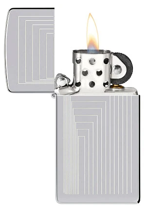 Зажигалка ZIPPO Slim® с покрытием High Polish Chrome, латунь/сталь, серебристая, 29x10x60 мм