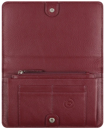 Кошелёк женский BUGATTI Lady Top, красный, натуральная воловья кожа, 19,5х2х11,2 см