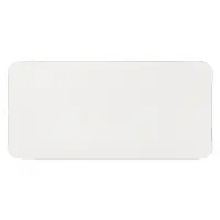 Шеврон Rectangle Cowhide размер 60*30 мм, белый, со скругленными углами
