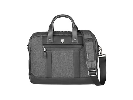 Портфель VICTORINOX Architecture Urban2 15 Briefcase 15'', серый, полиэстер/кожа, 42x13x31 см, 16 л