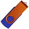 Флеш накопитель USB 2.0 Twister Сolor Mix 16GB, пластик Софт Тач/металл, синий/оранжевый small_img_2
