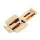 Дорожный бритвенный набор IL Ceppo в коричневом чехле: станок MACH3, ножницы, щетка, расческа small_img_1