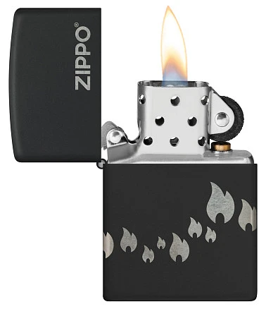 Зажигалка ZIPPO Classic с покрытием Black Matte, латунь/сталь, черная, матовая, 38x13x57 мм