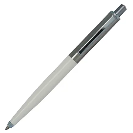 Ручка шариковая, металлическая/пластиковая, белая/серебристая, Best Point Metal Requis