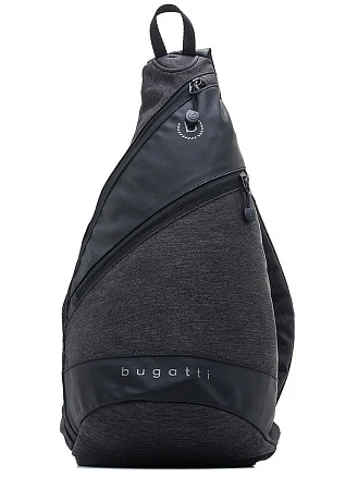 Рюкзак с одним плечевым ремнем BUGATTI Universum, графитовы, полиэстер меланж/тарпаулин, 23х14х42 см