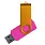 Флеш накопитель USB 2.0 Twister Сolor Mix 16GB, пластик Софт Тач/металл, розовый/золотистый_РОЗОВЫЙ 1