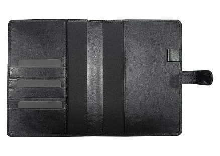 Ежедневник в суперобложке Country Leather Sky A5+ из нат. кожи, черный, недатированный, с магнитным клапаном, с блокнотом в подарочной коробке