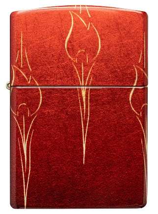 Зажигалка ZIPPO Ombre Flames с покрытием 540 Tumbled Brass, латунь/сталь, разно