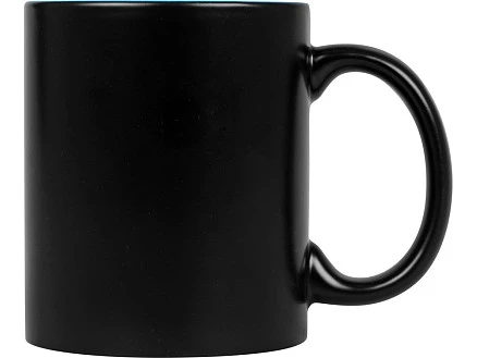 Кружка с покрытием для гравировки Subcolor BLK, черный/голубой