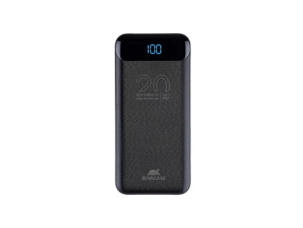 RIVACASE VA2582 (20 000mAh), QC/PD 22.5W внешний аккумулятор с дисплеем, черный /24