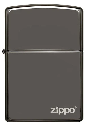 Зажигалка ZIPPO Classic с покрытием Black Ice®, латунь/сталь, чёрная, глянцевая, 38x13x57 мм