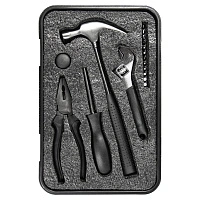 Набор инструментов Tools Baltimore черный 6 в 1 в пластиковом футляре